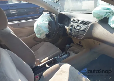 2001 Honda Civic Lx z USA, uszkodzony, nr VIN 1HGEM22541L065854